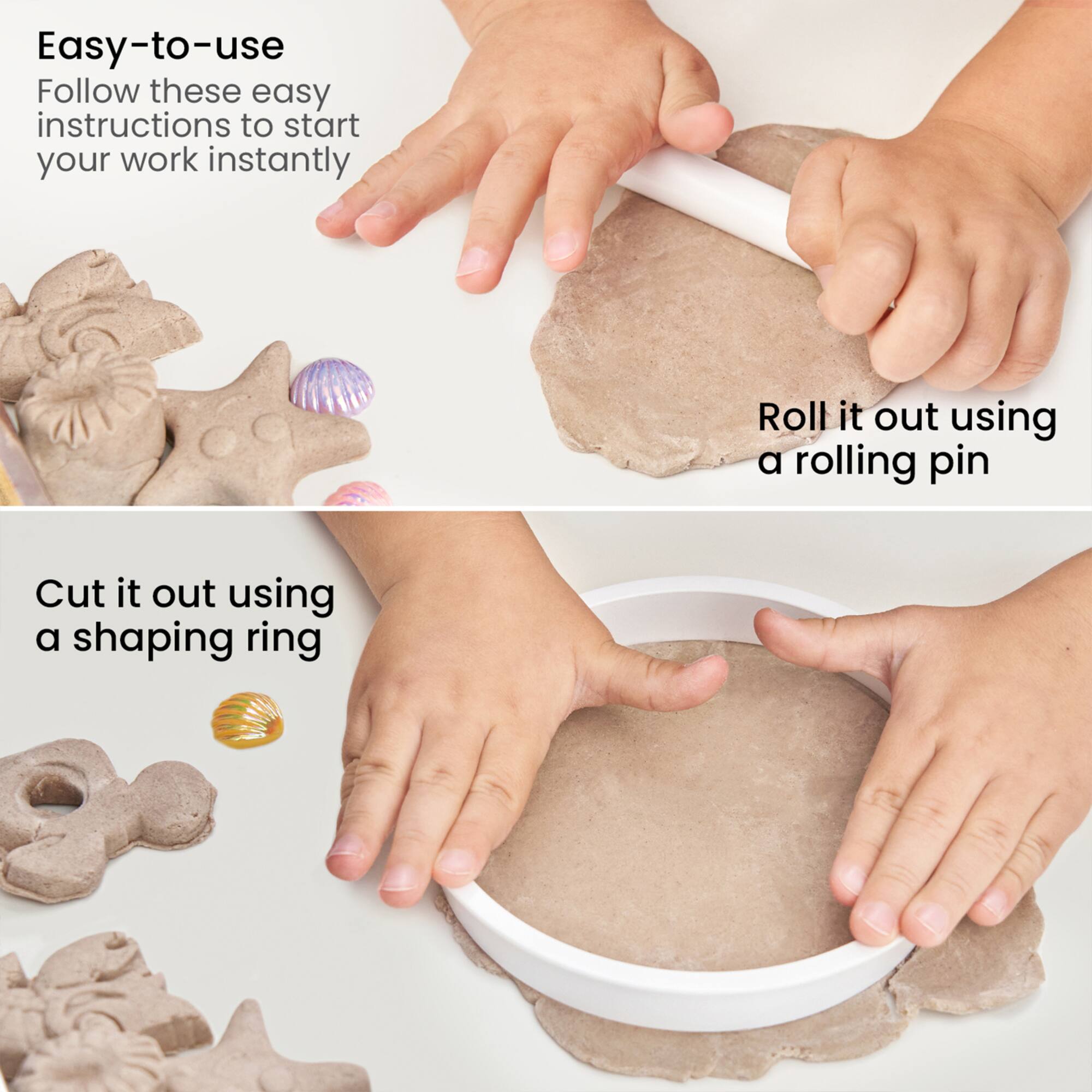 Arteza® Kids Sandy Clay Keepsakes Kit